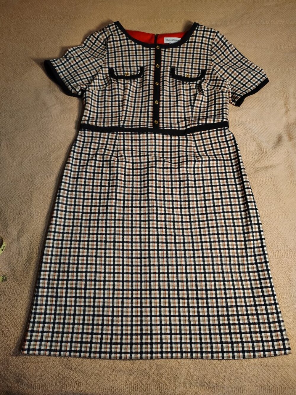 New! Shelby & Palmer Brown Short Sleeveless Formal Office Dress Size 14